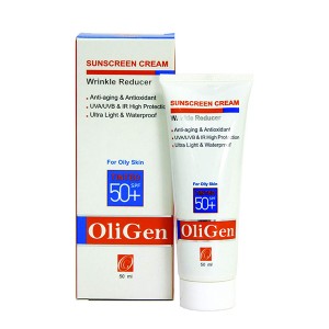 کرم ضدآفتاب رنگی SPF50 پوست خشک الی ژن 50 میلی لیتر