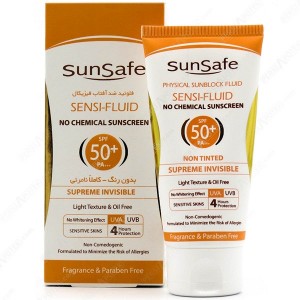 فلوئید ضد آفتاب SPF50+ فیزیکال سان سیف مناسب پوست ‌های حساس 50 میلی لیتر