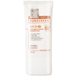 کرم ضد آفتاب بی رنگ SPF50 مینرال سان سلوشن مای فارما حجم 40 میل