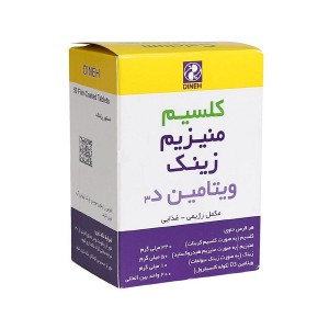 قرص کلسیم، منیزیم، زینک و ویتامین د3 دینه  50 عدد