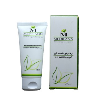 کرم مرطوب کننده قوی آمونیوم لاکتات 12 درصد مدیلن 50 میلی لیتر