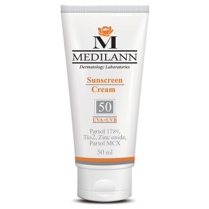 کرم ضد آفتاب رنگی SPF50 مدیلن ۵۰ میلی لیتر