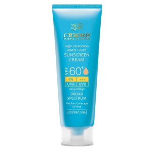کرم ضد آفتاب SPF60 بژ طبیعی فاقد چربی سینره 50 میلی لیتر 