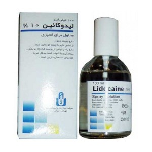 اسپری لیدوکائین ایران دارو 10% 100 میلی لیتر
