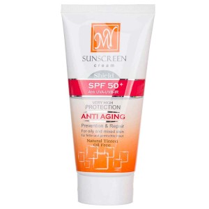 ماي کرم ضد آفتاب پوست چرب رنگ طبيعي SPF 50