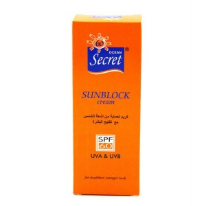کرم ضد آفتاب بی رنگ spf 60 اوشن سکرت 100 گرم