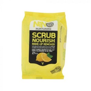 دستمال مرطوب پاک کننده آرایش نينو مدل Scrub Nourish بسته 27 عددی