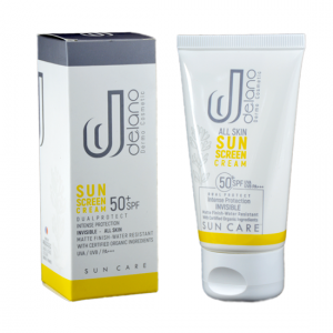 کرم ضد آفتاب فاقد چربی بژ طبیعی SPF+50 دلانو 50 گرم