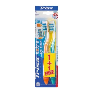 مسواک دوتایی اکسترا پرو کلین Extra Pro Clean تریزا (نرم-متوسط)