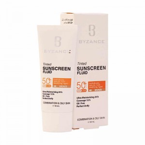 فلوئيد ضد آفتاب بيزانس SPF50 شماره 20 بژ طبیعی مناسب پوست چرب 40 میل