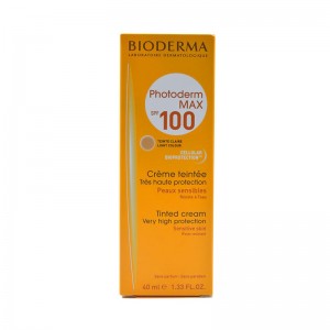 کرم ضدآفتاب رنگی بايودرما SPF100 مدل فتودرم مکس مناسب پوست خشک حجم 40 میل