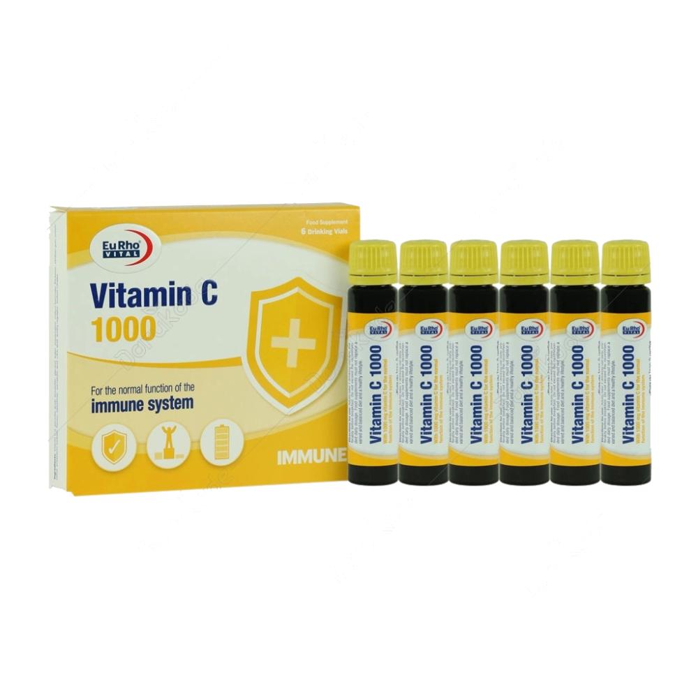 ویال خوراکی ویتامین ث 1000 یورویتال 6 عدد - تصویر 1