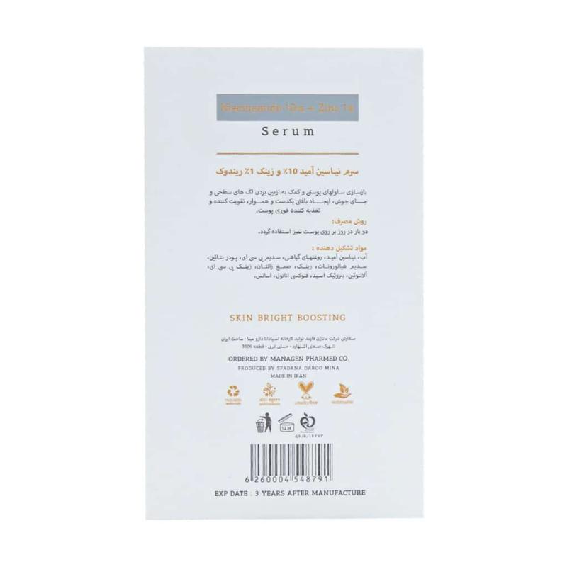 سرم نیاسینامید 10% و زینک 1% ریندوک - تصویر 3