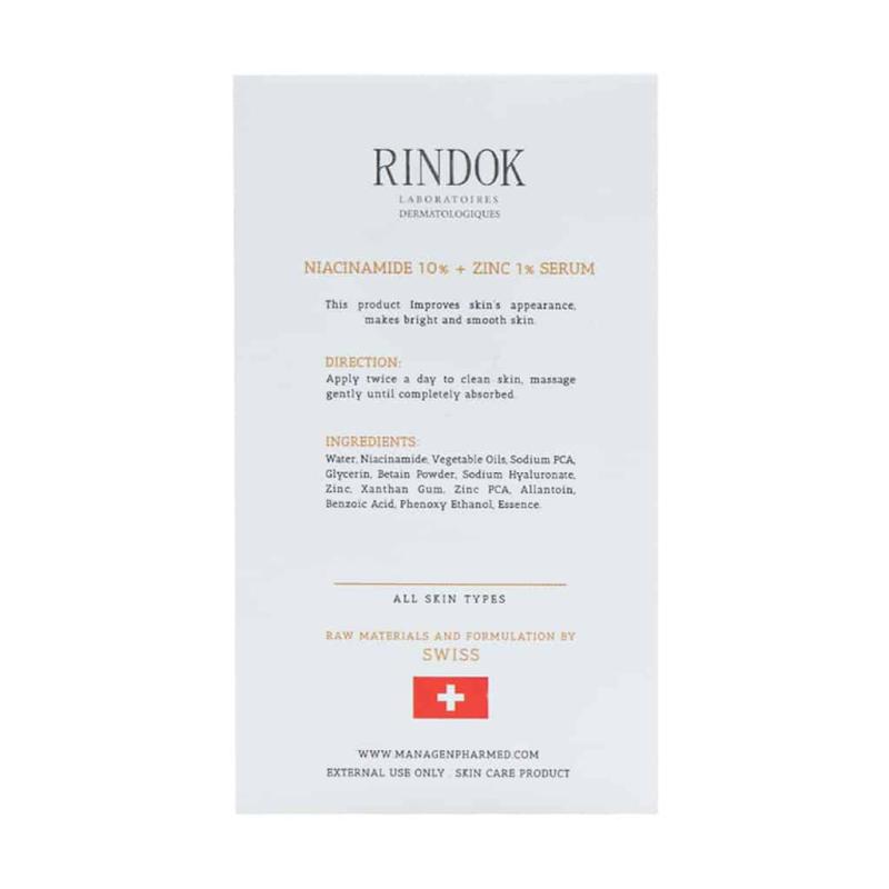 سرم نیاسینامید 10% و زینک 1% ریندوک - تصویر 4