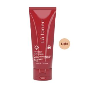 کرم ضد آفتاب رنگی بژ روشن SPF40 پوست چرب لافارر ضد لک 40 میلی لیتر