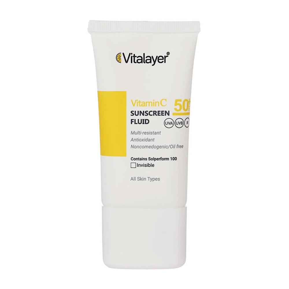 فلوئید ضد آفتاب SPF50 حاوی ویتامین C ویتالیر 50 میلی لیتر - تصویر 1