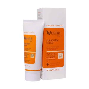 کرم ضد آفتاب بی رنگ وچه SPF50 مناسب پوست خشک و معمولی حجم 40 میل