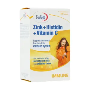 قرص زینک هیستیدین و ویتامین C یوروویتال 60 عدد
