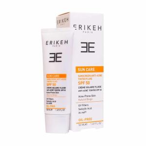 ضد آفتاب ضد جوش اریکه فلوئید بژ طبیعی فاقد چربی SPF50 حجم 50 میلی لیتر