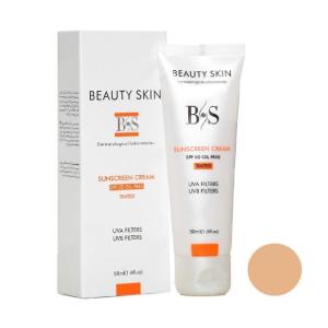 کرم ضد آفتاب رنگی SPF50 بیوتی اسکین (بژ طبیعی)