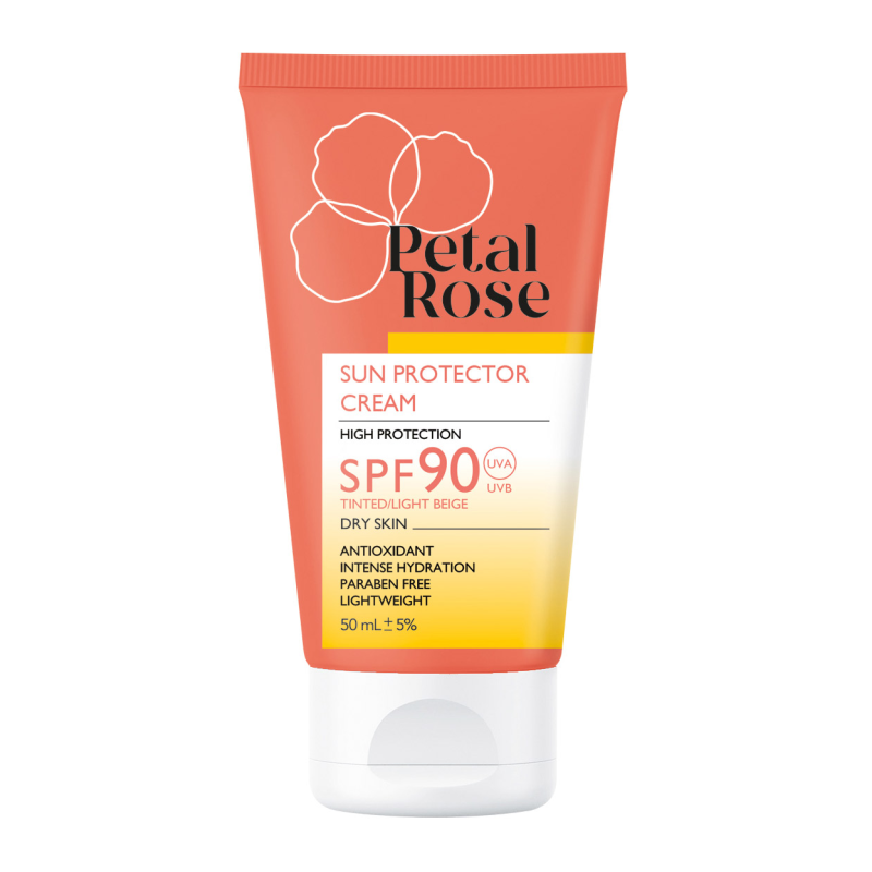 کرم ضد آفتاب SPF90 پوست خشک رنگ بژ روشن پتال رز 50 میل - تصویر 1