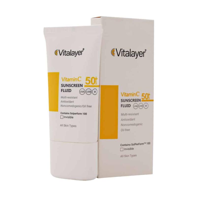 فلوئید ضد آفتاب SPF50 حاوی ویتامین C ویتالیر 50 میلی لیتر - تصویر 3