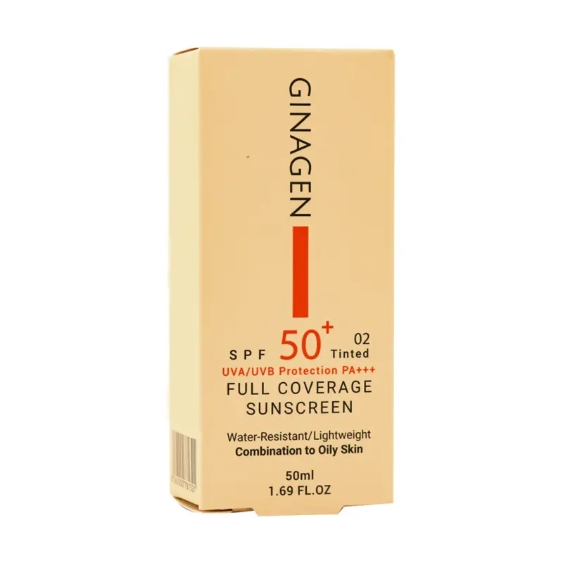 کرم ضد آفتاب رنگی پوست چرب ژیناژن SPF50 بژ طبیعی 02 حجم 50 میلی لیتر - تصویر 2