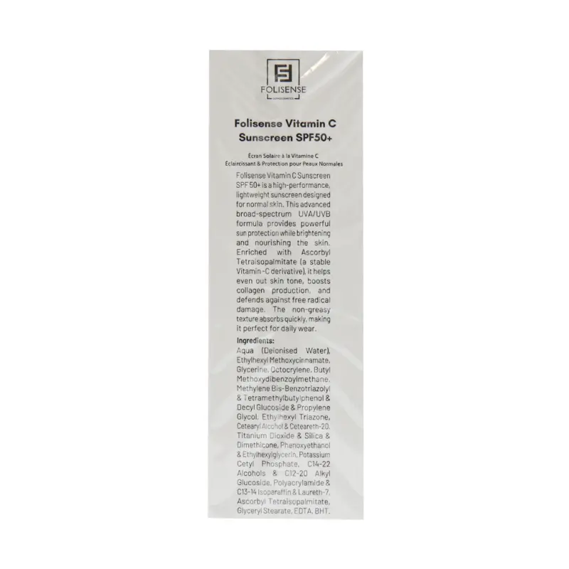 کرم ضد آفتاب روشن کننده فولی سنس SPF50 حاوی ویتامین سی 40 میلی لیتر - تصویر 3